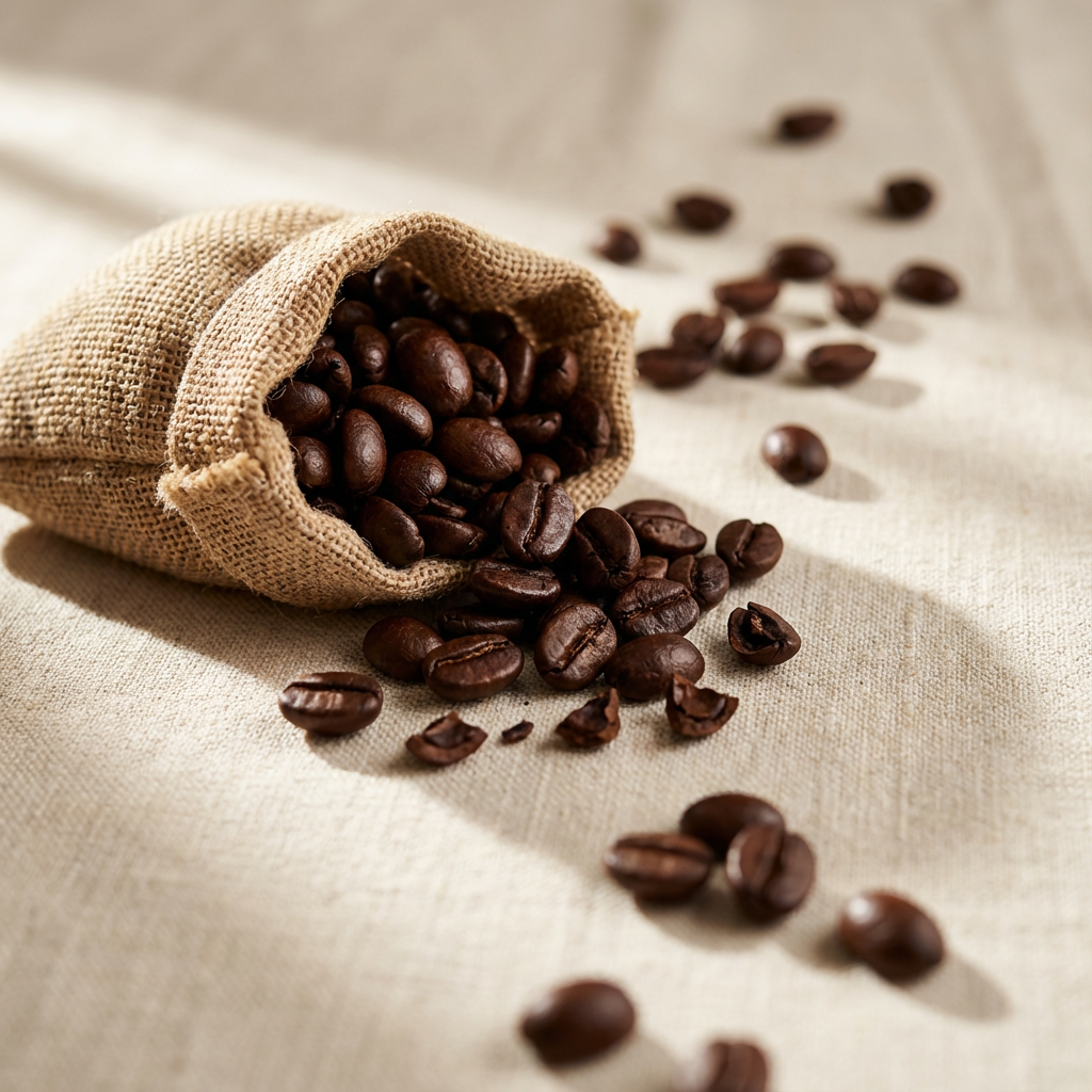 Frisch geröstete Kaffeebohnen